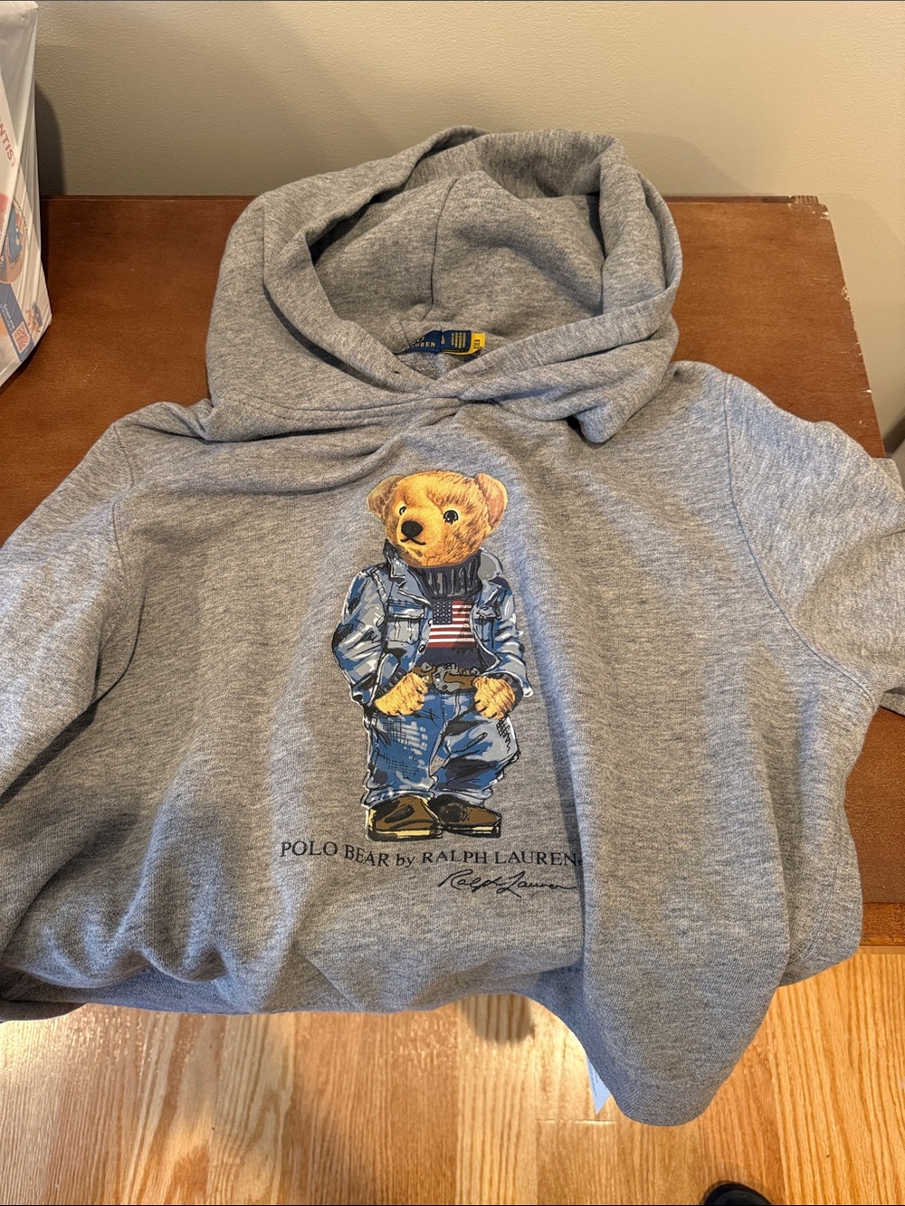 Ralph Lauren Gray Polo Bear hoodie